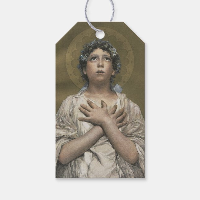 Etiqueta Para Presente Anjo de Natal (Frente)