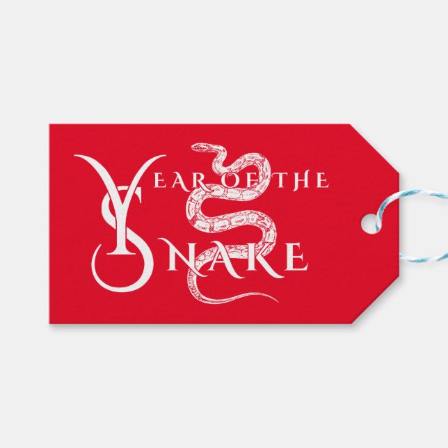 Etiqueta Para Presente Ano da serpente (Frente (horizontal))