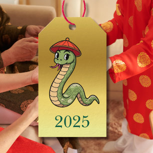 Etiqueta Para Presente Ano Novo Chinês dos presentes de Cobra 2025