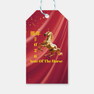 Etiqueta Para Presente Ano Novo Chinês Festivo Personalizado Vermelho e D