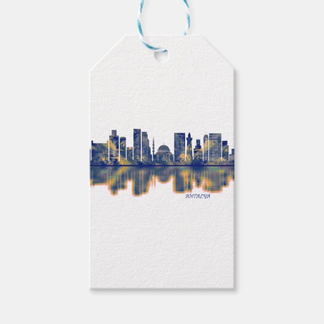 Etiqueta Para Presente Antalya Skyline (Frente)