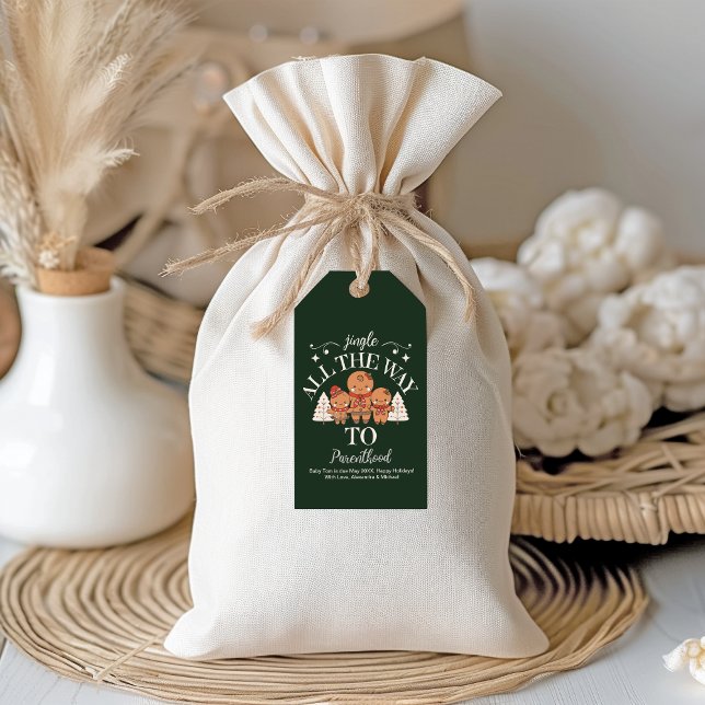 Etiqueta Para Presente Anúncio de gravidez no Natal (Criador carregado)