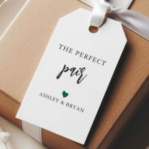 Etiqueta Para Presente Any Color Heart The Perfect Pair Tag, Palito