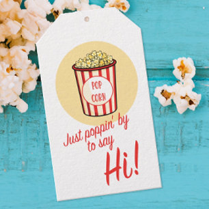 Etiqueta Para Presente Apenas "Poppin" para dizer "Hi Red" e "Yellow Popc