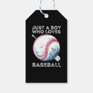 Etiqueta Para Presente Apenas um Menino que Ama Beisebol