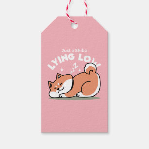Etiqueta Para Presente Apenas um Shiba Mente Baixo: Design de Shiba Inu C