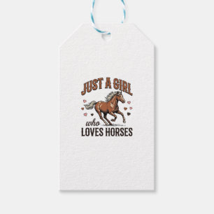 Etiqueta Para Presente Apenas Uma Garota Que Ama Cavalos Camisa Vintage D