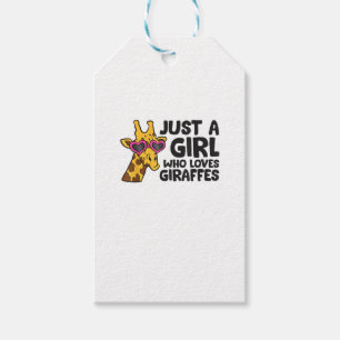 Etiqueta Para Presente Apenas uma garota que ama girafas _3
