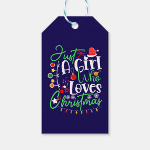 Etiqueta Para Presente Apenas Uma Garota Que Ama O Natal