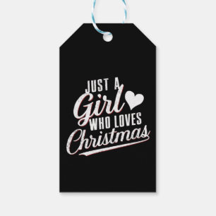 Etiqueta Para Presente Apenas uma garota que ama o Natal