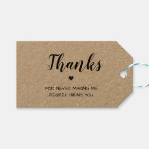 Etiqueta Para Presente apreciação minimalista engraçada do trabalhador do