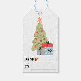 Etiqueta Para Presente Apresenta debaixo da árvore