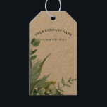 Etiqueta Para Presente Aquarela Eucalyptus deixa logotipo personalizado<br><div class="desc">Este design apresenta folhas de eucalipto refrescantes em tons silenciados de verde. Também excelente para favores de casamento temáticos de eucalipto.</div>