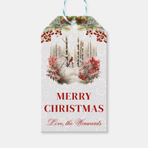 Etiqueta Para Presente Aquarela Papai Noel Vermelho Feliz Natal