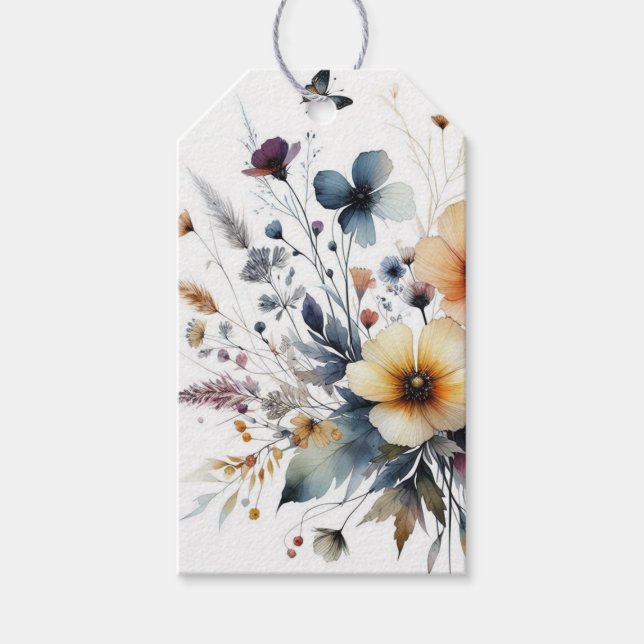 Etiqueta Para Presente Aquarela Tinta Alcoólica (Frente)