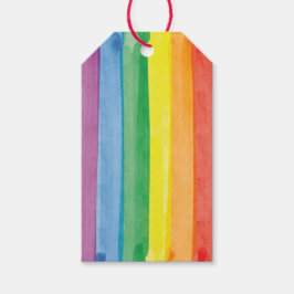 Etiqueta Para Presente Aquarelas Arco-íris Orgulho