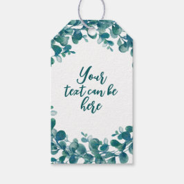 Etiqueta Para Presente Aquarelas eucalipto verde