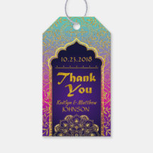 Arabe Nights Bollywood Obrigado Tag do Presente