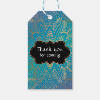 Etiqueta Para Presente Arabian Night Favor Tag for Birthday Party Blue