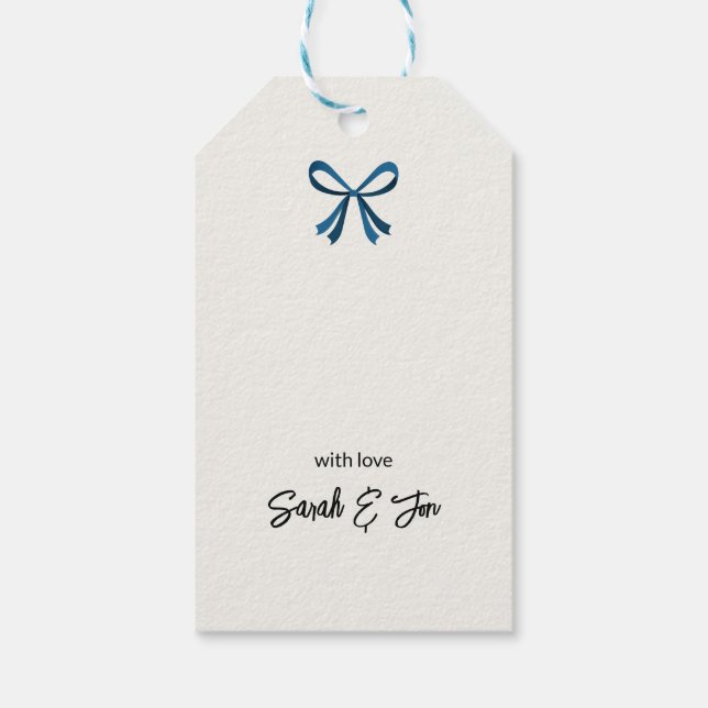 Etiqueta Para Presente Arco Azul e Mistura (Verso)