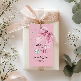 Etiqueta Para Presente Arco de coquete rosa-faísca 1rua