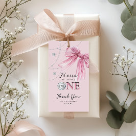 Etiqueta Para Presente Arco de coquete rosa-faísca 1rua