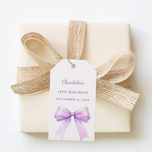Etiqueta Para Presente Arco de lavanda de aniversário faça você mesmo à m
