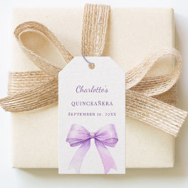Etiqueta Para Presente Arco de lavanda para Quinceanera faça você mesmo à
