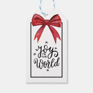 Etiqueta Para Presente Arco de Natal "Alegria ao Mundo" Personalizado