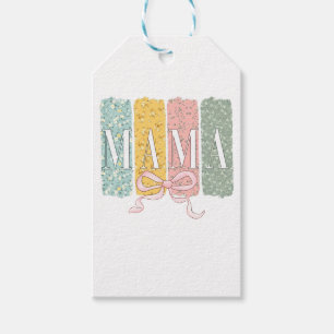 Etiqueta Para Presente Arco engraçado Coquette Mama Flores Dia da Mãe