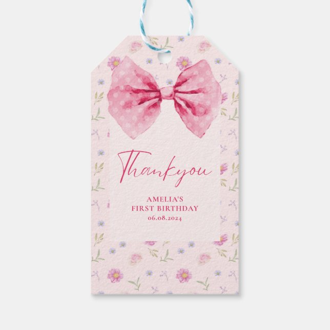 Etiqueta Para Presente Arco floral, senhorita. (Verso)