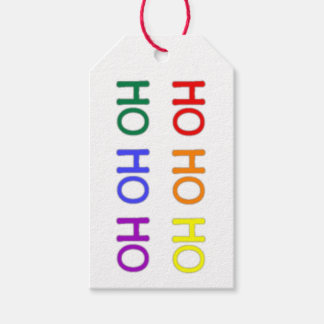 Etiqueta Para Presente Arco-Íris Ho Ho Ho Tag Gift