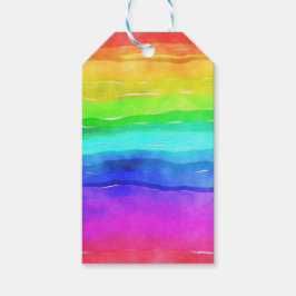 Etiqueta Para Presente Arco-Íris Pintado