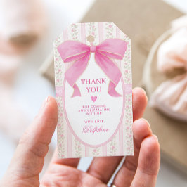 Etiqueta Para Presente Arco-íris Rosa Laço Cottage Rosas Florais Agradeci