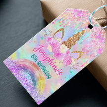 Arco-íris Unicórnio rosa aqua aniversário