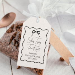 Etiqueta Para Presente Arco Negra. Ela é a favor do Chá de panela do Casa