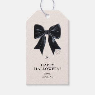 Etiqueta Para Presente Arco Preto com a Etiqueta de Presente do Halloween