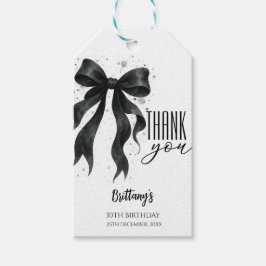 Etiqueta Para Presente Arco Preto Moderno Aniversário de 30 anos