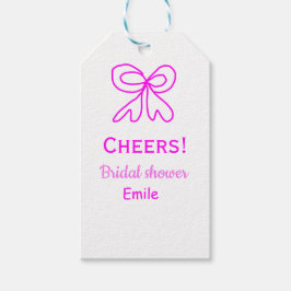 Etiqueta Para Presente Arco púrpura rosa nome do chuveiro da noiva adicio