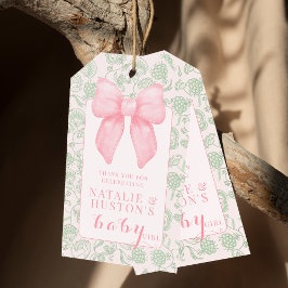 Etiqueta Para Presente Arco Rosa, Estética, Sage Green Baby Girl