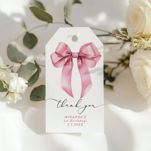 Etiqueta Para Presente Arco rosa obrigado Festa de aniversário