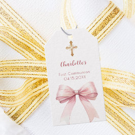 Etiqueta Para Presente Arco rosa para Primeira Comunhão personalizado par