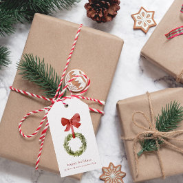 Etiqueta Para Presente Arco Vermelho da Rua Vermelha do Natal Russo Minim