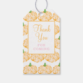 Etiqueta Para Presente Arcos de abóbora de pré-disquete monograma