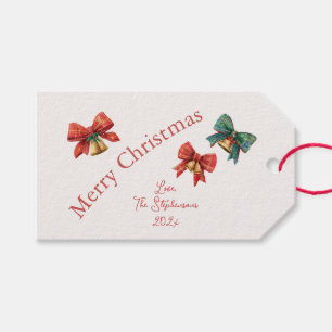 Etiqueta Para Presente Arcos de xadrez Belts Retro Natal