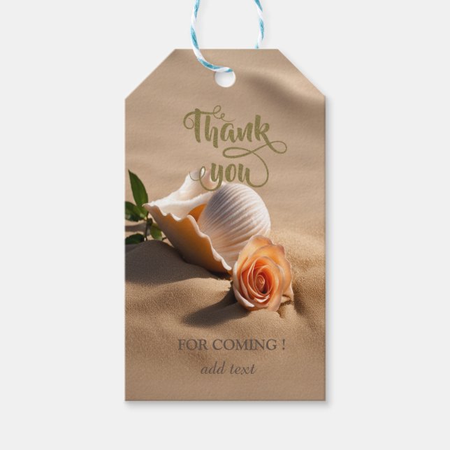 Etiqueta Para Presente Areia Rosa de Conchas (Frente)