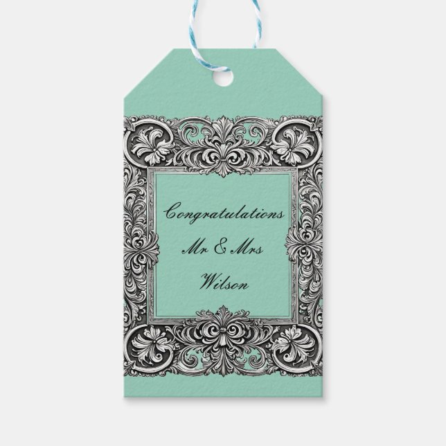 Etiqueta Para Presente Armadura de Rolagem Vitoriana Personalizada – Eleg (Frente)