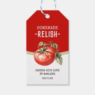 Etiqueta Para Presente Aroma de tomate caseiro com tomate vermelho