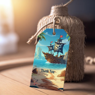 Etiqueta Para Presente Arrr-obrigado! Aniversário da Ilha do Paraíso Pira