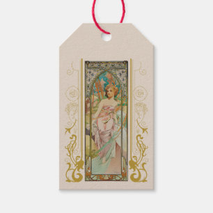 Etiqueta Para Presente Art Nouveau Alphonse Mucha - Despertar Manhã